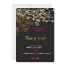 Minimalistisk modern bröllopsinbjudan