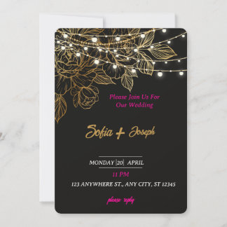 Minimalistisk modern bröllopsinbjudan inbjudningar