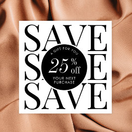 Minimalistisk Modern Business Logotyp Tack Rabattkort