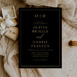 Minimalistisk Modern Calligraphy Black Guld Bröllo Inbjudningar<br><div class="desc">Vi presenterar vår minimalistiska moderna kallelse till bröllop, den tidlösa elegansen och sofistikeringen. Denna inbjudan kombinerar skönheten hos en minimalistisk design med den moderna kalligrafins arvegods för att skapa ett slående och förfinat biet. Med sin rena linjer och monokromatiska palett är den ren av enkelhet och stil och skapar det...</div>