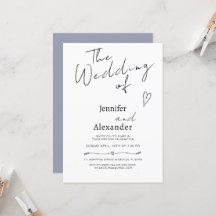 Minimalistisk Modern Calligraphy-bröllopsinbjudan