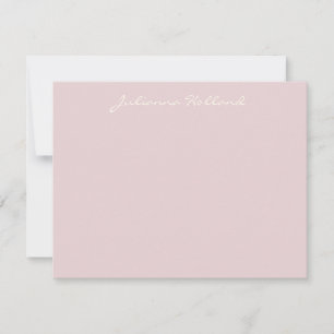 Minimalistisk Modern Calligraphy Lilac Namn Anteckningskort