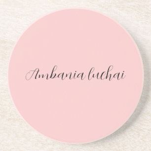 Minimalistisk modern champagne rosa underlägg
