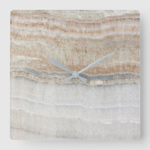 minimalistisk modern chic beige tan white grått ma fyrkantig klocka