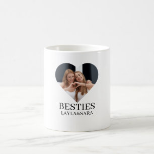 Minimalistisk Modern Chic Best Friends BFF Photo t Kaffemugg