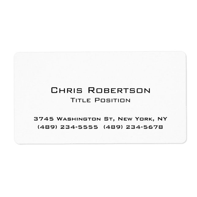 Minimalistisk Modern Chic Black White Charming Fraktsedel (Framsidan)