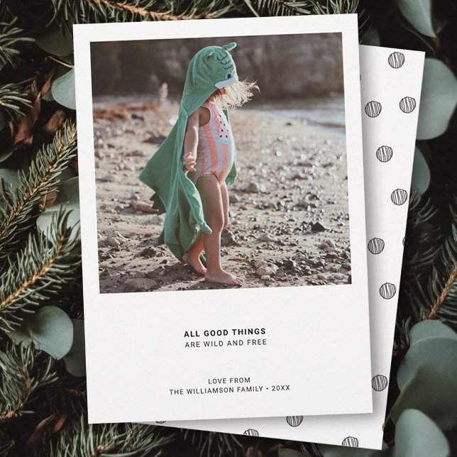 Minimalistisk modern citat | Enkelt fotocitat Julkort (Skapare uppladdad)