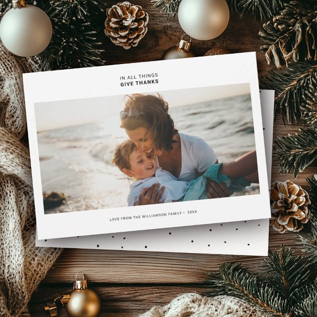 Minimalistisk Modern Citat | Enkelt Trendigt Foto Julkort (Skapare uppladdad)