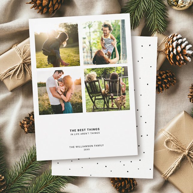 Minimalistisk modern citat | Fotokollage Julkort (Skapare uppladdad)