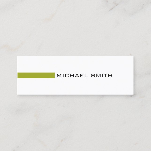 Minimalistisk modern citron-Professionell Mini Visitkort (Framsida)