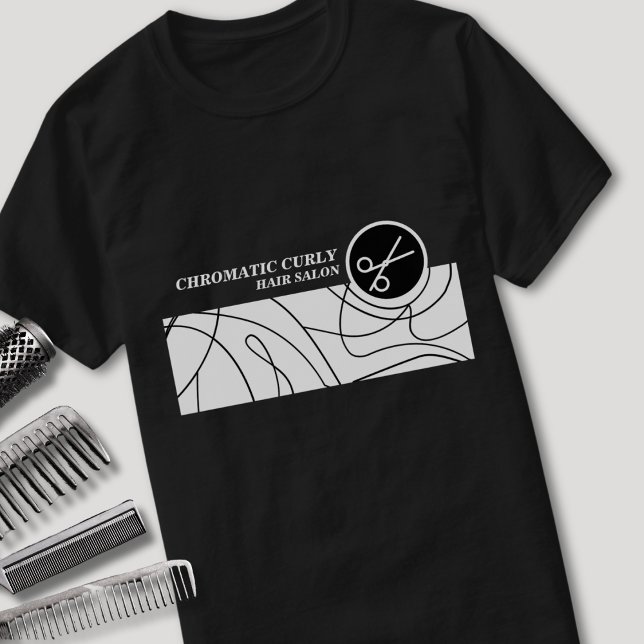 Minimalistisk Modern Classy Simple Line Hair Studi T Shirt (Skapare uppladdad)