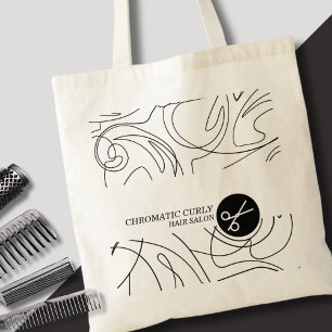 Minimalistisk Modern Classy Simple Line Hair Studi Tygkasse