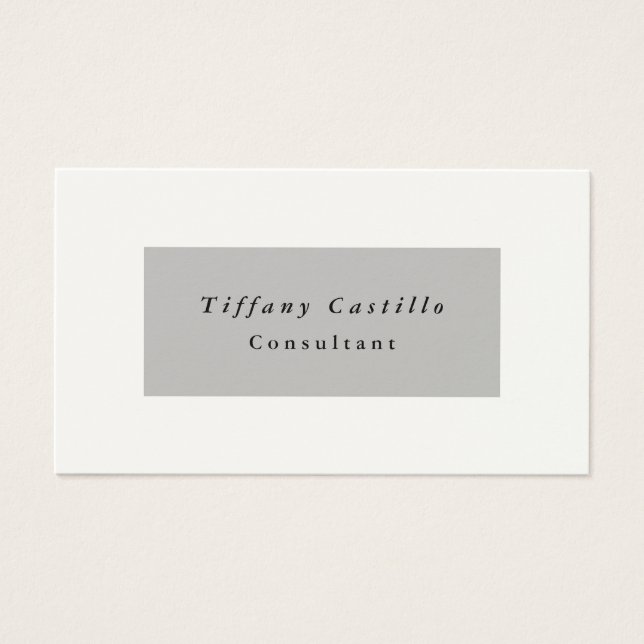 Minimalistisk modern Cream med enkel enkel enkel E Visitkort (Framsidan)