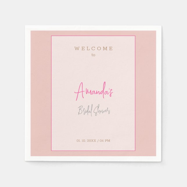 Minimalistisk Modern Cute-Möhippa Pappersservett (Framsidan)