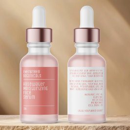 minimalistisk modern dammig rosa droppflasketikett adressetikett