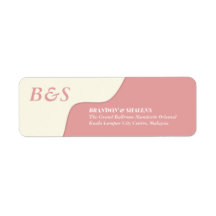 Minimalistisk modern dammig rosa och krämfärgad ab