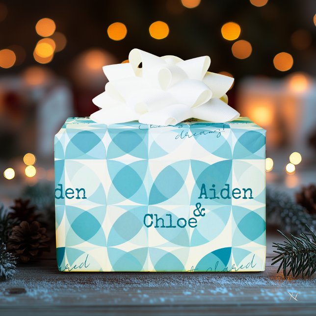 Minimalistisk modern design i teatergeometriskt mö presentpapper (Skapare uppladdad)