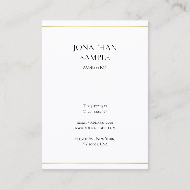 Minimalistisk Modern Design Kreativ Yrkesverksam Visitkort (Framsida)