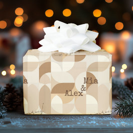 Minimalistisk modern design med beige-toner presentpapper