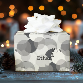 Minimalistisk modern design med enfärgade cirklar presentpapper