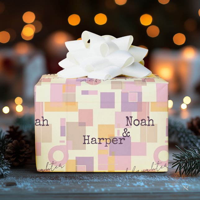 Minimalistisk modern design med pastellblock presentpapper (Skapare uppladdad)