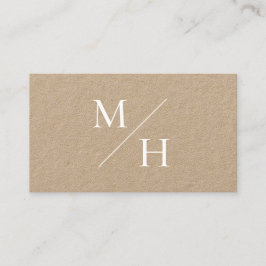 Minimalistisk Modern Diagonal Initialer Monogram K Visitkort