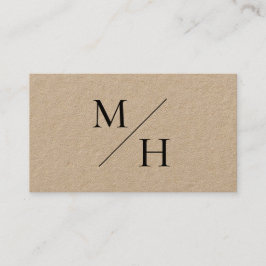 Minimalistisk Modern Diagonal Initialer Monogram K Visitkort