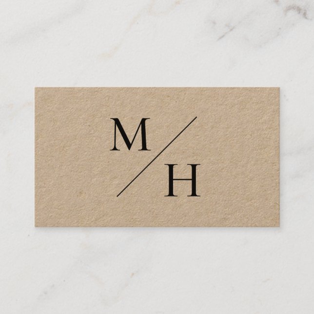 Minimalistisk Modern Diagonal Initialer Monogram K Visitkort (Framsida)