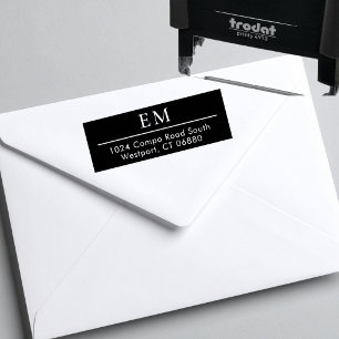 Minimalistisk Modern Djärv Enkel Monogram Återgång Självfärgande Stämpel
