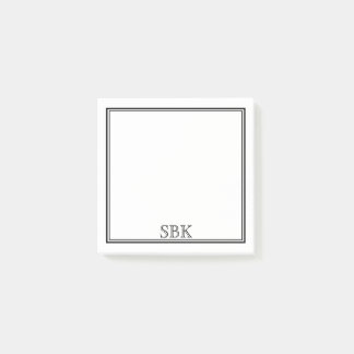 Minimalistisk Modern Dubbla Gräns tre Initial Post-it Block