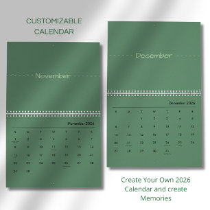 Minimalistisk Modern Elegant 2026 Kalender