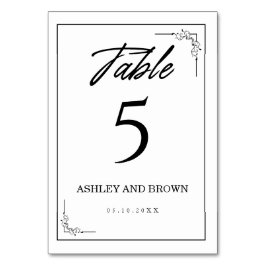 Minimalistisk Modern Elegant Boho  Bordsnummer