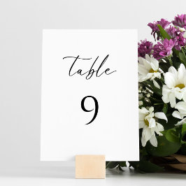Minimalistisk Modern Elegant Bröllop  Bordsnummer