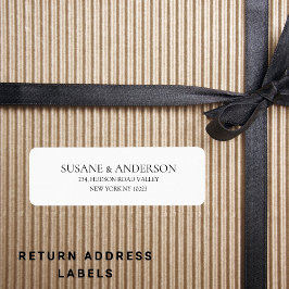 Minimalistisk modern Elegant bröllop-Returadress Returadress Etikett