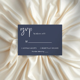 Minimalistisk modern elegant enkel rsvp-kort OSA kort
