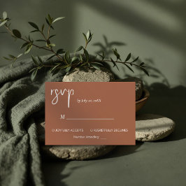Minimalistisk modern elegant enkel rsvp-kort OSA kort