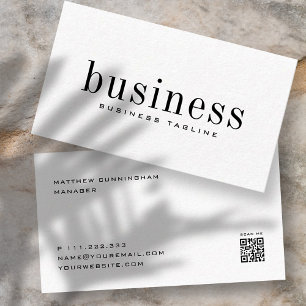 Minimalistisk modern Elegant - enkel sökning QR-ko Visitkort