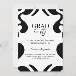 Minimalistisk Modern Elegant Foto Examen Fest Inbjudningar