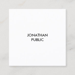 Minimalistisk modern Elegant, lyxfri, vanlig överk Fyrkantigt Visitkort