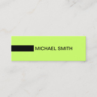 Minimalistisk modern Elegant Måne Grönt och svart Mini Visitkort