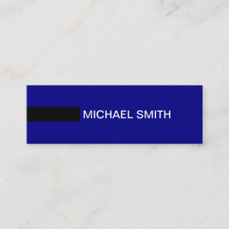 Minimalistisk Modern Elegant Navy & Black Mini Visitkort