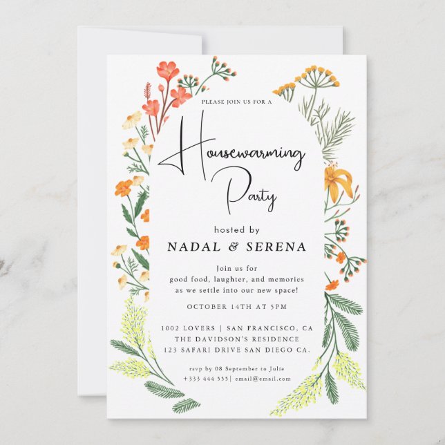 Minimalistisk Modern Elegant Party Inbjudningar (Framsida)