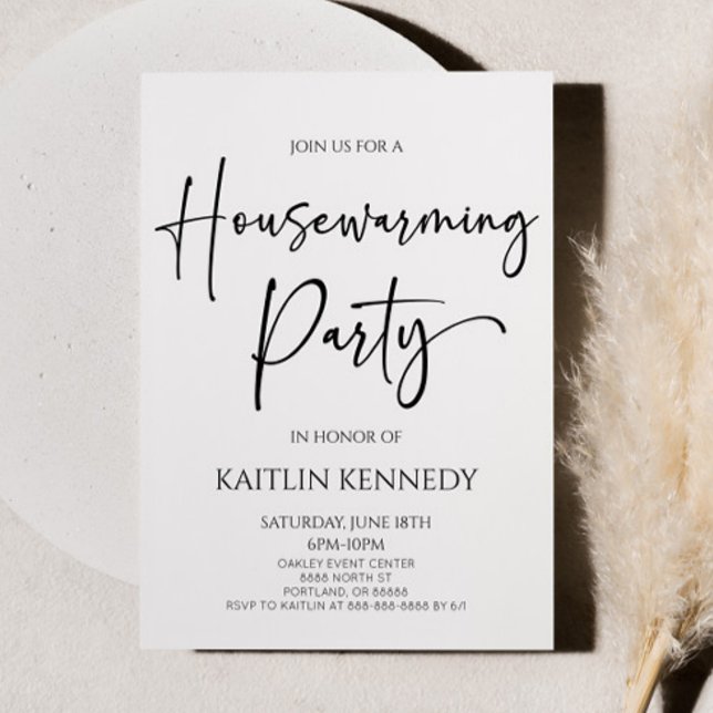 Minimalistisk Modern Elegant Party Inbjudningar (Skapare uppladdad)