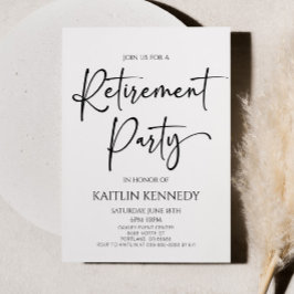 Minimalistisk modern Elegant Pension Party Inbjudningar