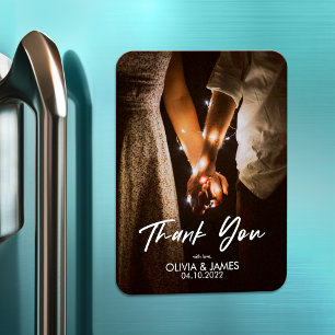 Minimalistisk Modern Elegant Photo Tack Memorial Magnet