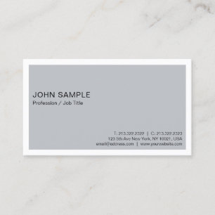 Minimalistisk Modern Elegant Professionell Grått W Visitkort