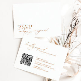 Minimalistisk Modern Elegant QR-kodens Bröllop OSA