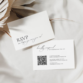 Minimalistisk Modern Elegant QR-kodens Bröllop OSA