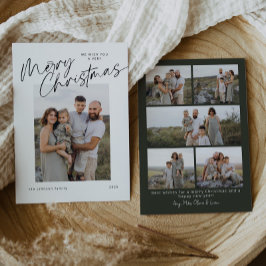 Minimalistisk Modern Elegant-skript jul Julkort