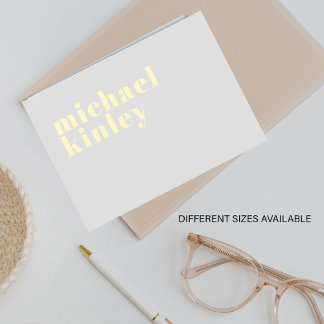 Minimalistisk modern elegant-typografi namn anteckningskort